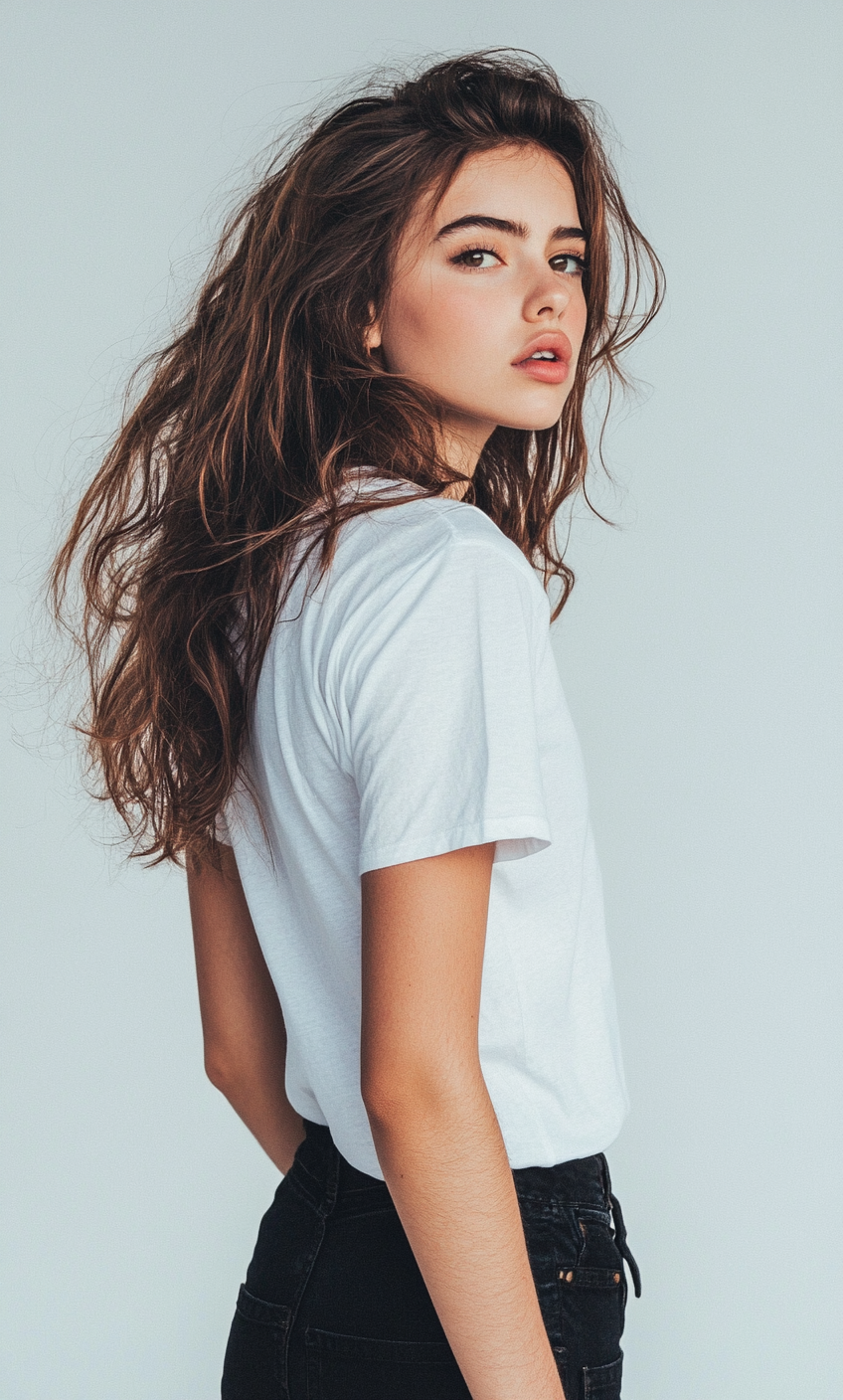 White T-shirt Female Back